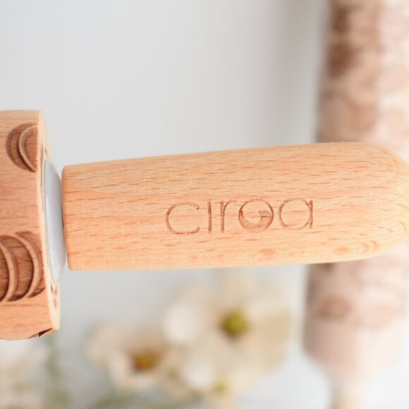 Two Fall Country Cottage Farmhouse Embossed Wood Kitchen Rolling Pin Set - Picture 4 of 5